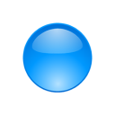 bullet ball glass blue